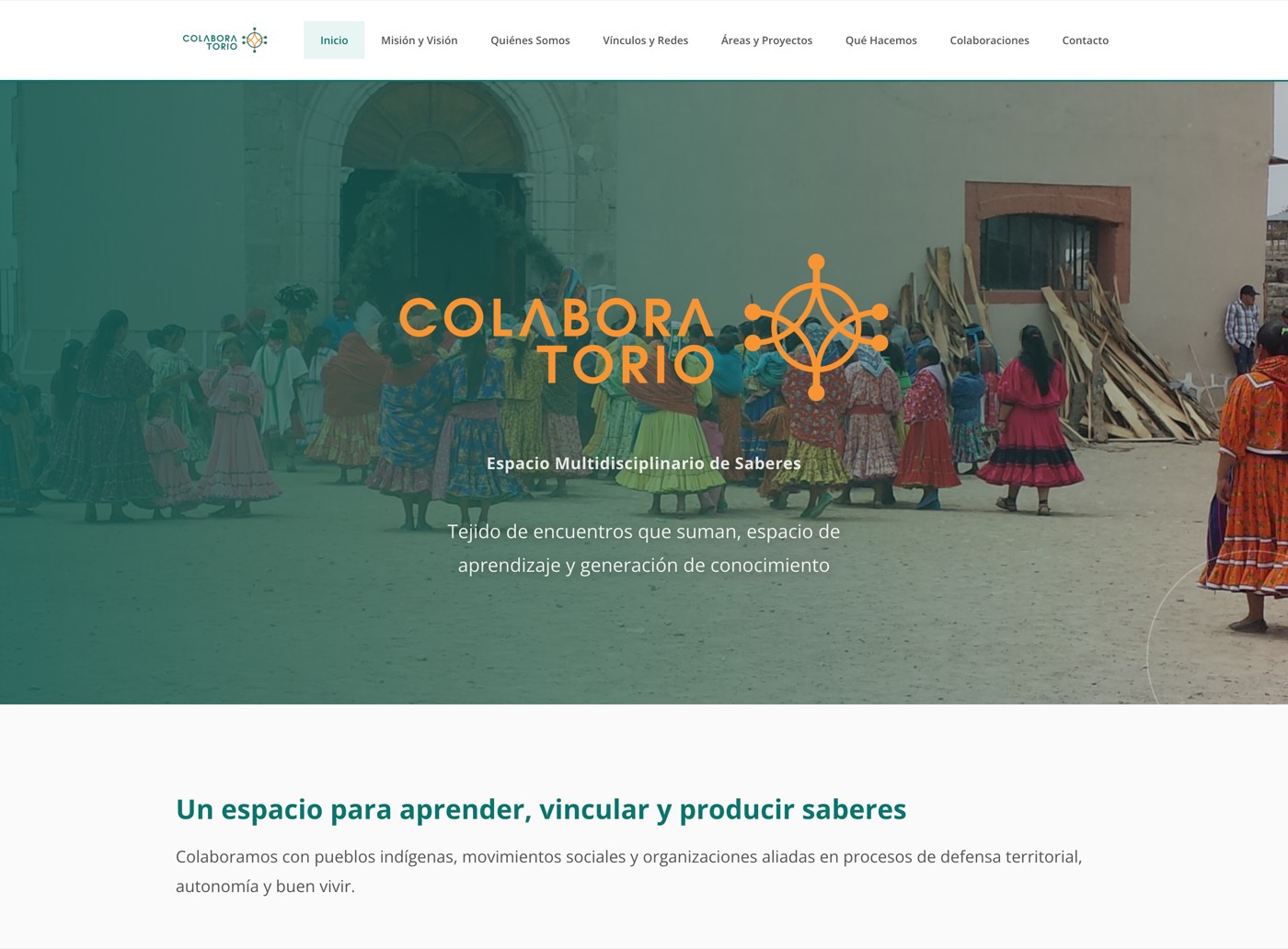 Captura del sitio El Colaboratorio